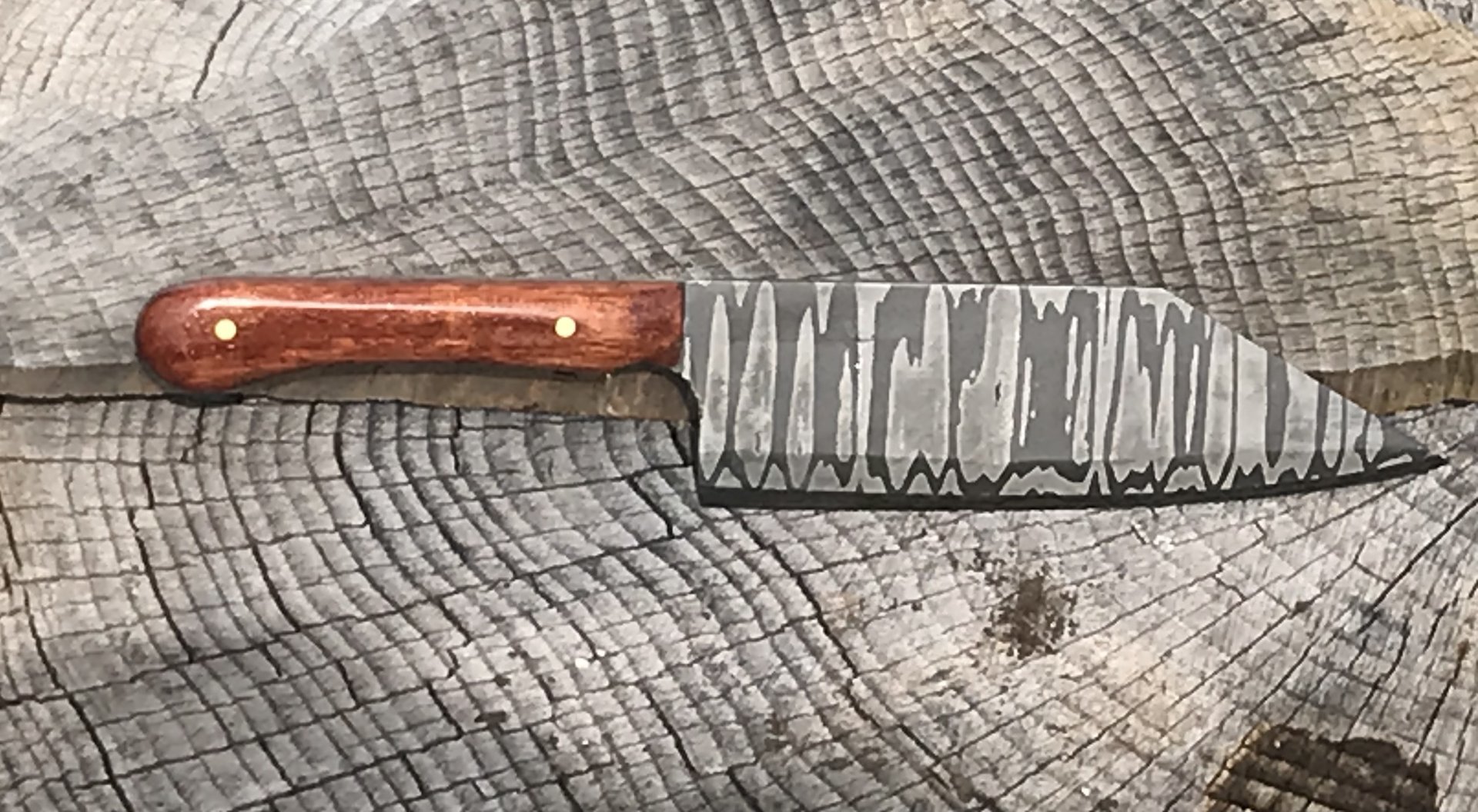 7” Damascus kitchen prep knife