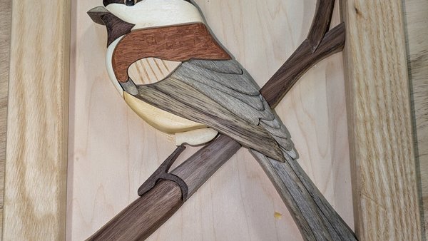 Intarsia Chickadee