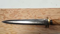 17” Damascus dagger with olive wood handle