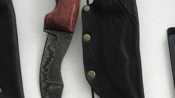Damascus Scimitar skinner 