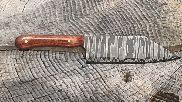 7” Damascus kitchen prep knife